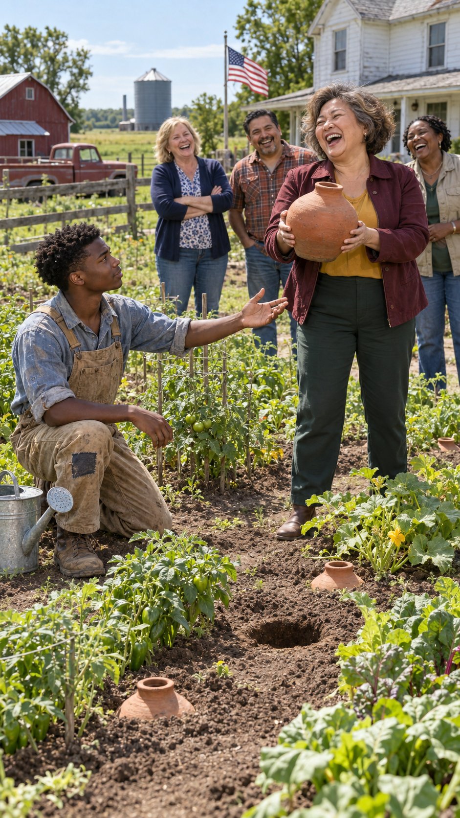 HOA Karen Mocked His Buried Clay Pots—Three Months Later, His Garden Was Still Thriving